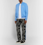 Off-White - Stretch-Knit Track Jacket - Men - Light blue