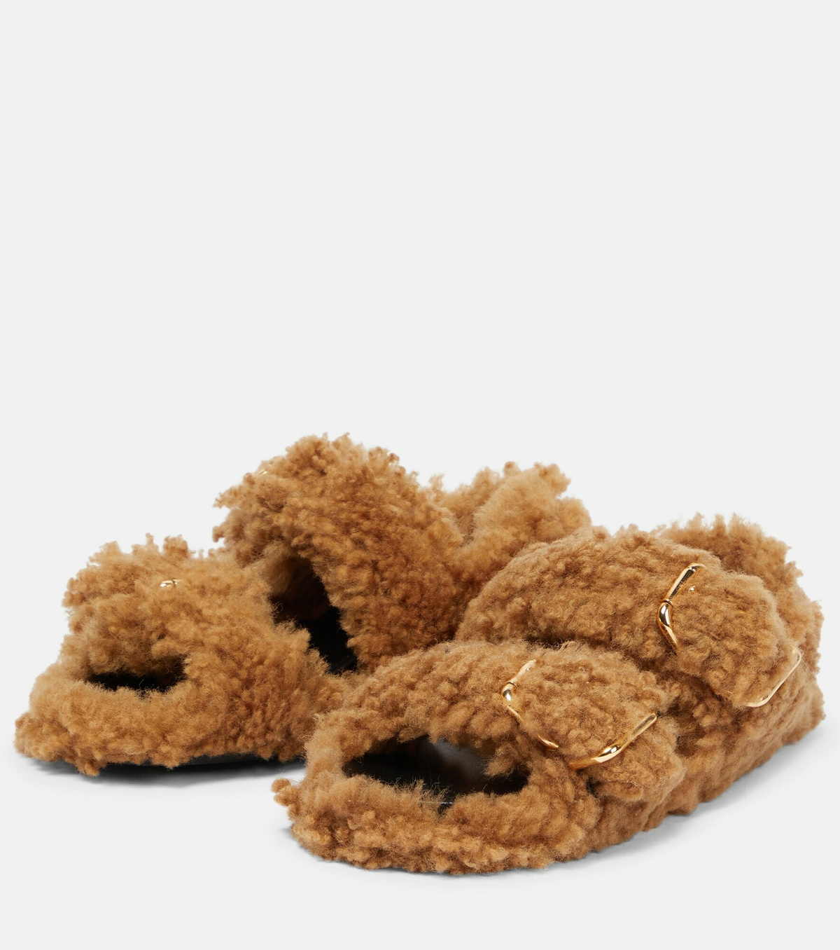 靴 MARNI Fussbet shearling sandals Marni Fussbett Shearling Sandals | White | FARFETCH