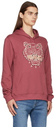 Kenzo Burgundy Embroidered Tiger Hoodie