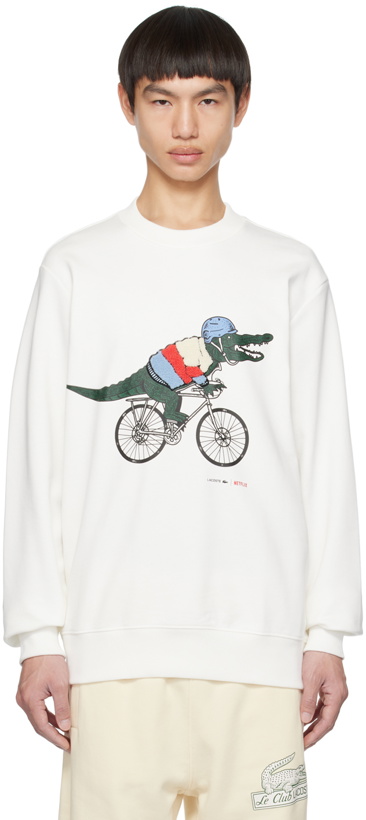 Photo: Lacoste White Netflix Edition Sweatshirt