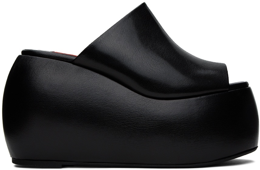 Photo: SIMONMILLER Black Platform Bubble Wedge Heeled Sandals