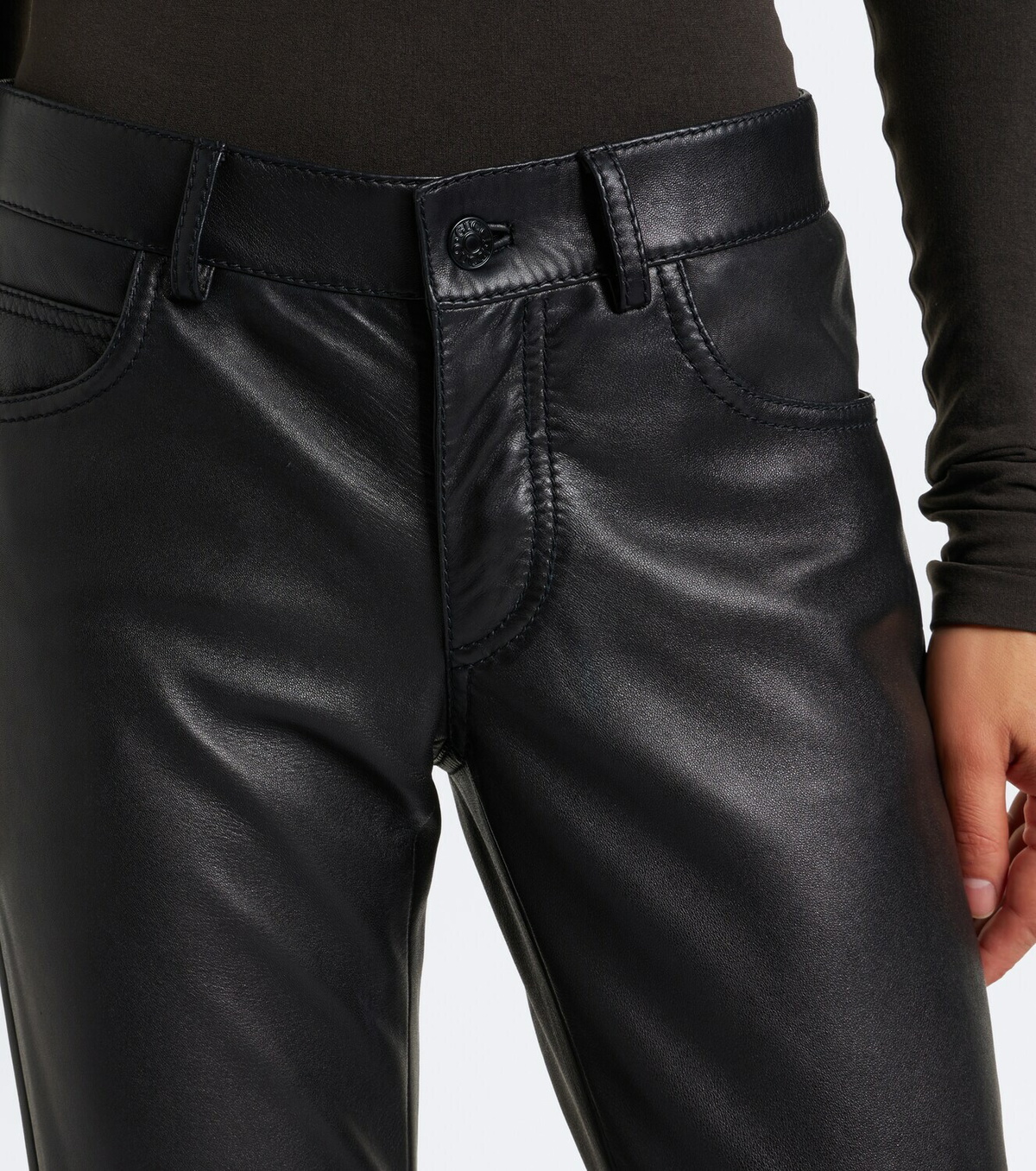 Gucci Leather straight pants