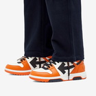 Off-White Men's Out Of Office Low Leather Sneakers in Orange/Black