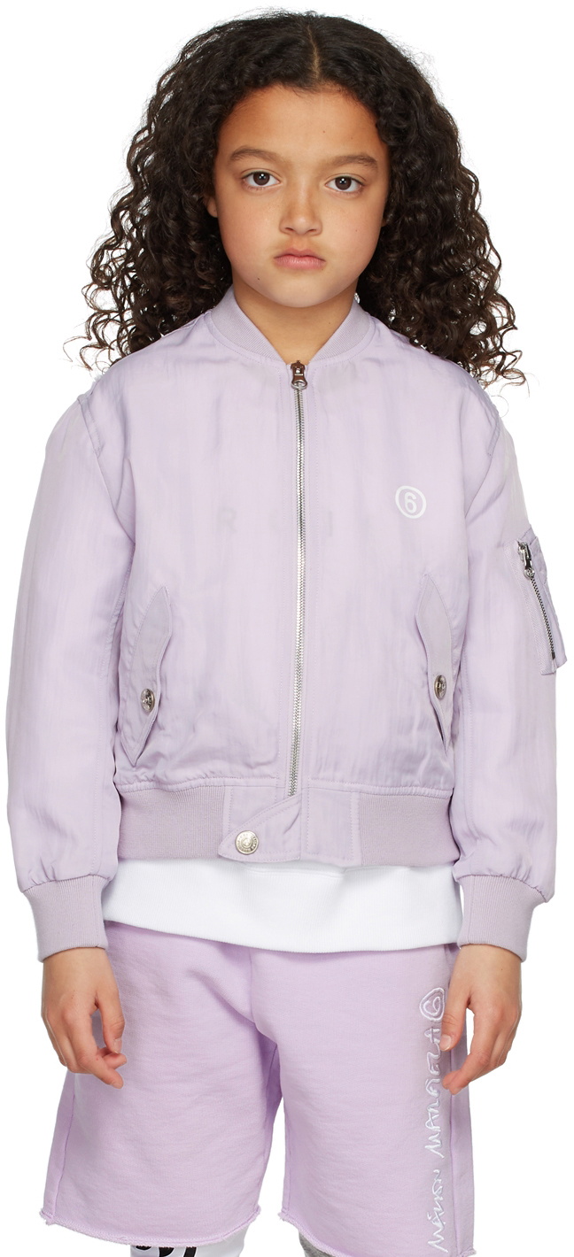 公式通販サイト - ファッション 通販 MM6 Maison Margiela Kids Purple Crinkled Nylon Bomber Jacket ジャケット・アウター