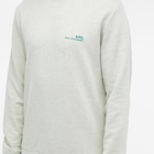 A.P.C. Men's Overdyed Item Logo Crew Sweater in Light China Green