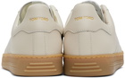 TOM FORD Beige Smoothe Leather Radcliffe Sneakers