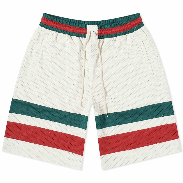 Photo: Gucci Men's Mesh Fabric Shorts in Ivory