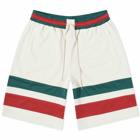 Gucci Men's Mesh Fabric Shorts in Ivory