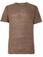 DISTRICT VISION - Logo-Print Hemp-Jersey T-Shirt - Brown