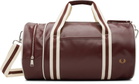 Fred Perry Burgundy Classic Barrel Bag