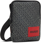 Hugo Black Logo Messenger Bag