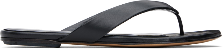 Photo: Le Monde Beryl Black Leather Thong Sandals