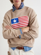 Cherry Los Angeles - Embroidered Cotton-Jersey Sweater - Brown