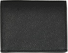 Thom Browne Black Pebble Grain Double Card Holder
