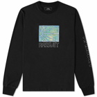 PACCBET Men's Long Sleeve Painting Logo T-Shirt in Black