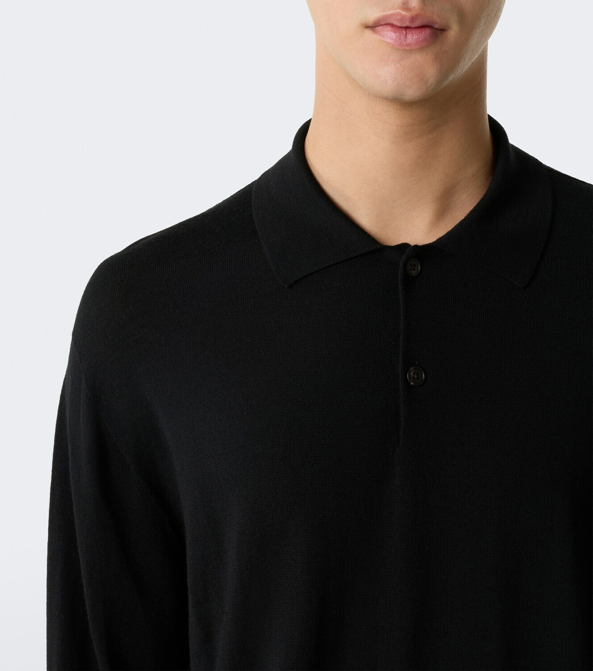 The Row Blainy wool and cashmere polo sweater