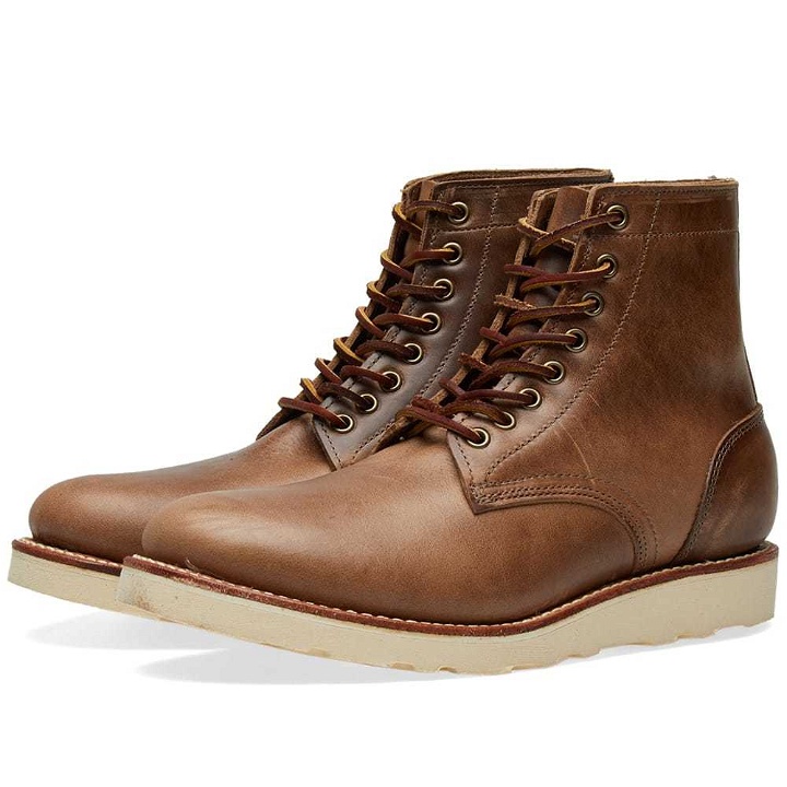 Photo: Oak Street Bootmakers Vibram Sole Trench Boot Brown