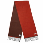 Universal Works Men's Double Sided Scarf in Rust/Brown