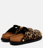 Birkenstock 1774 Boston leopard-print calf hair clogs