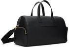 Paul Smith Black Leather 'Signature Stripe' Trim Day Duffle Bag