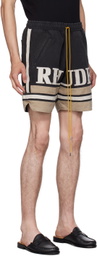 Rhude Black Paneled Shorts