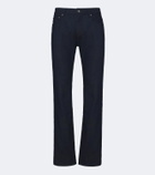 Etro Jacquard cotton-blend slim pants