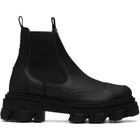 GANNI Black Cleated Low Chelsea Boots