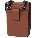 Loewe - Logo-Debossed Leather Messenger Bag - Brown