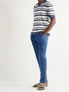 ALTEA - Striped Cotton and Linen-Blend Polo Shirt - Multi - M