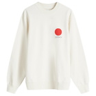Edwin Men's Japanese Sun Crew Sweatshirt in Whisper White