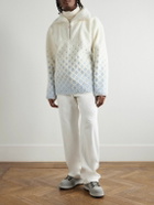 Casablanca - Fleece-Jacquard Half-Zip Sweater - White