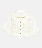 Zimmermann - High Tide lace-trimmed cropped shirt