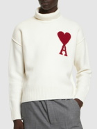 AMI PARIS - Logo Wool Turtleneck Sweater