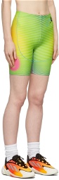 Paolina Russo SSENSE Exclusive Green Printed Sport Shorts