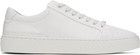 BOSS White Gary Leather Low-Top Sneakers