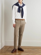 Sid Mashburn - Button-Down Collar Pima Cotton-Piqué Half-Placket Shirt - White