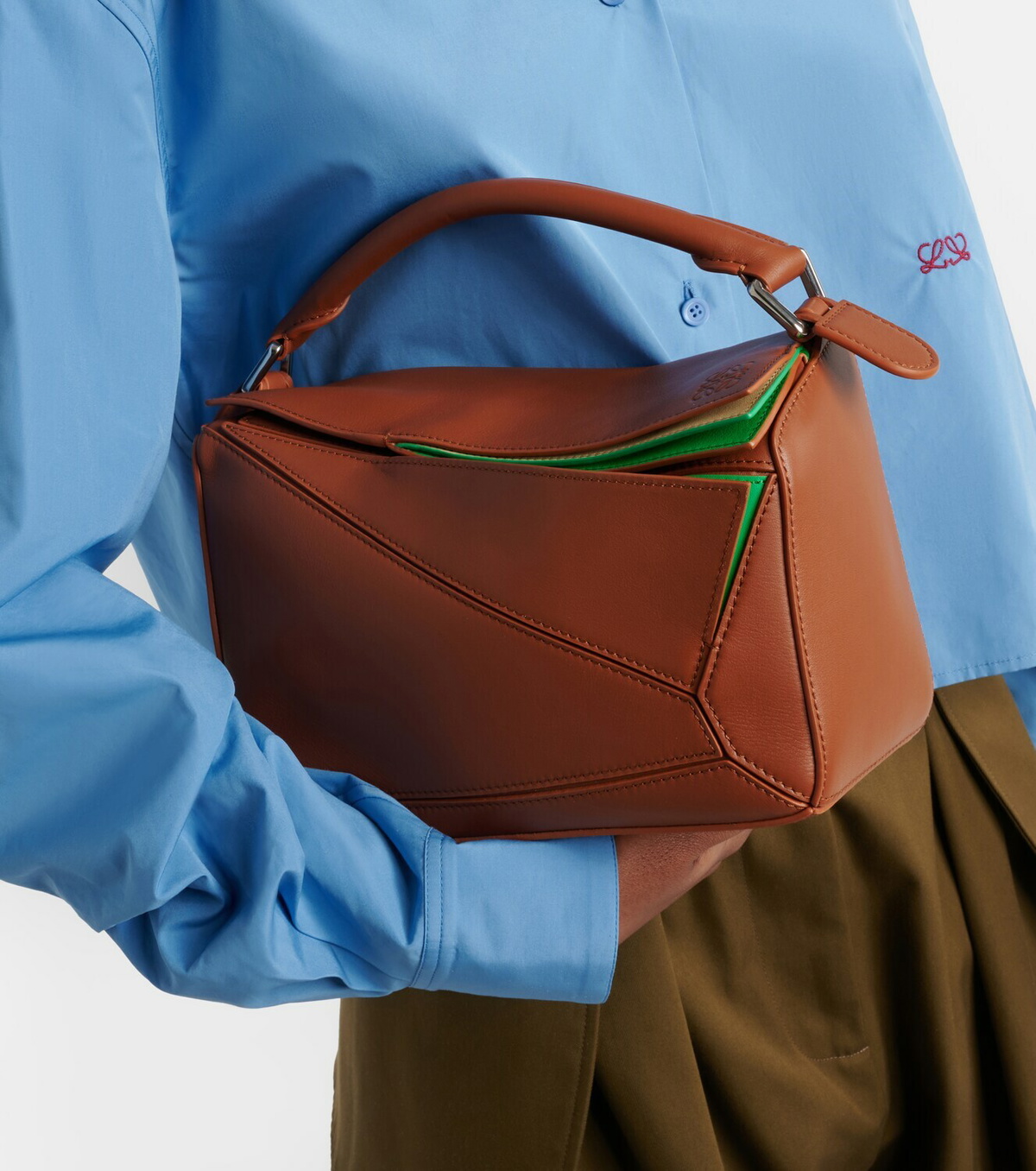 Loewe Puzzle Small layered top-handle bag