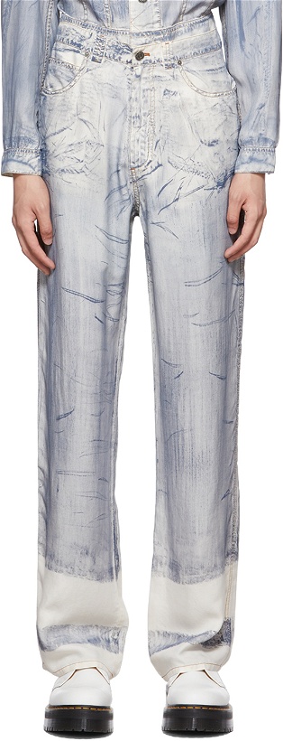 Photo: Jean Paul Gaultier Blue 'The Jean Effect' Trousers