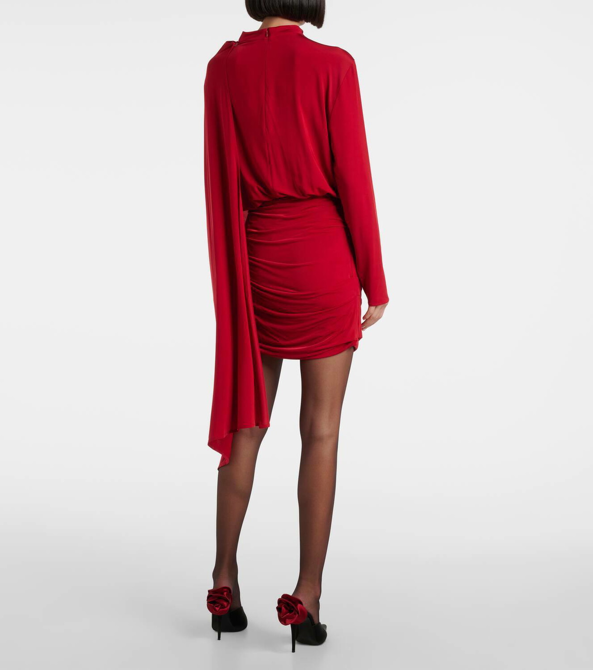 Magda Butrym Caped cupro-blend minidress