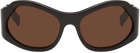 Salvatore Ferragamo Brown Round Sunglasses