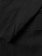 Our Legacy - Sharp Double-Breasted Striped Twill Blazer - Black