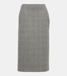 Alexander McQueen Prince of Wales checked wool midi skirt