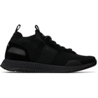 BOSS Black Suede Trim Knitted Upper Sneakers