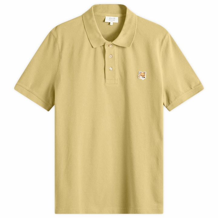 Photo: Maison Kitsuné Men's Fox Head Patch Regular Polo in Canvas