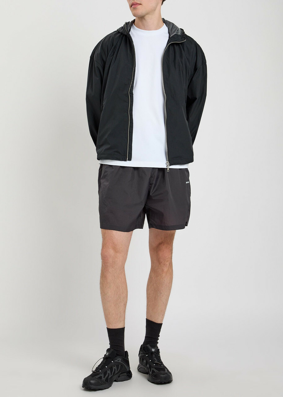Mki Miyuki Zoku Hyperlight Wind Logo Nylon-blend Shorts Raisin