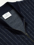 Kingsman - Striped Brushed Wool-Jersey Jacket - Blue