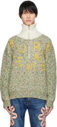BLUEMARBLE Green Embroidered Sweater