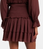 Poupette St Barth Farrah tiered miniskirt