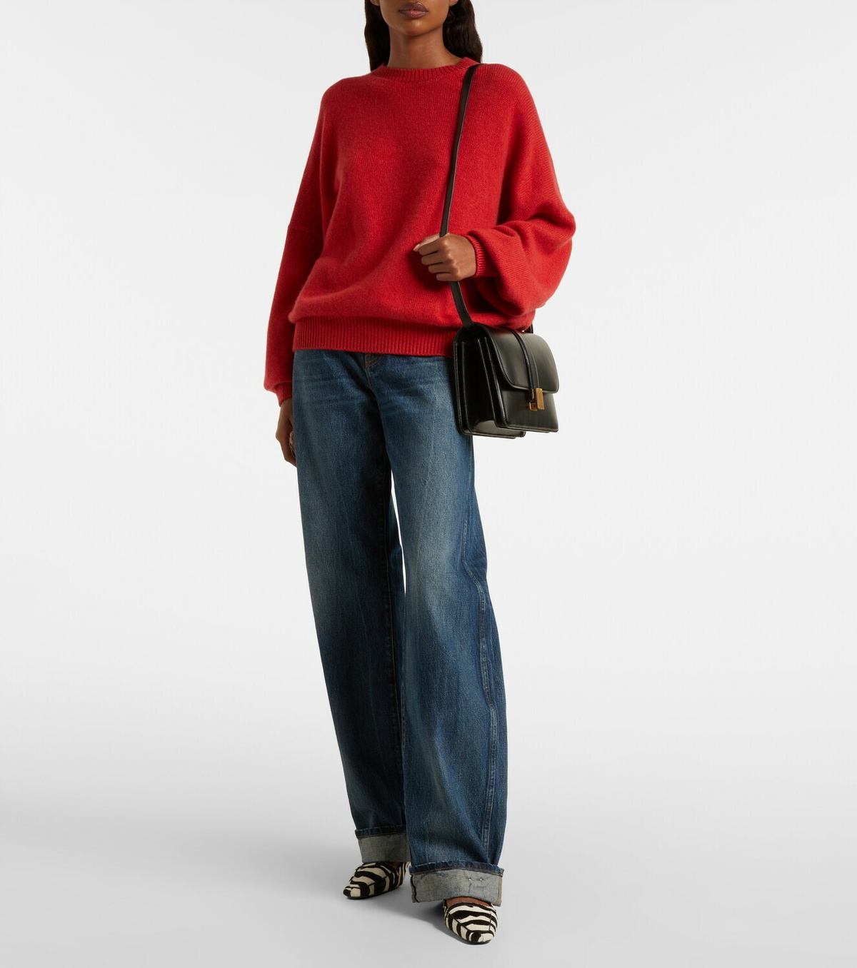 Khaite Karo mid-rise barrel-leg jeans