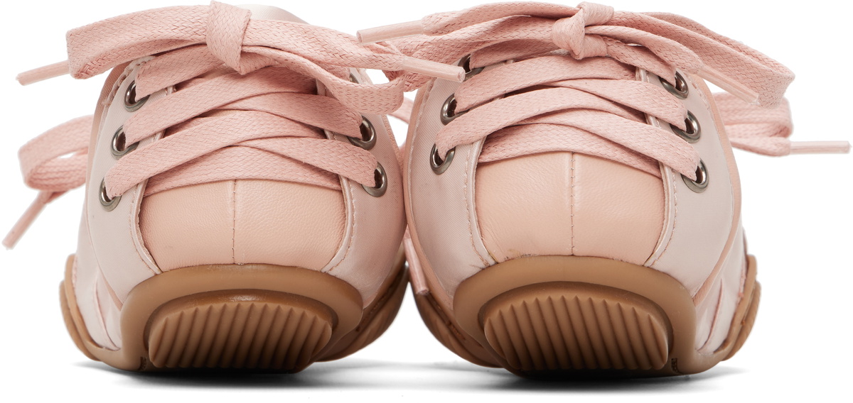 Acne Studios Pink Lace-Up Satin Sneakers